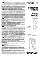 Tannoy Profile 631-632-633-636-637-638 - Owners Manual